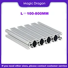 1 шт. 20100 алюминиевый профиль для экструзии длиной 100-800 мм, европейская стандартная анодированная линейная направляющая для DIY CNC 3D принтера, верстак