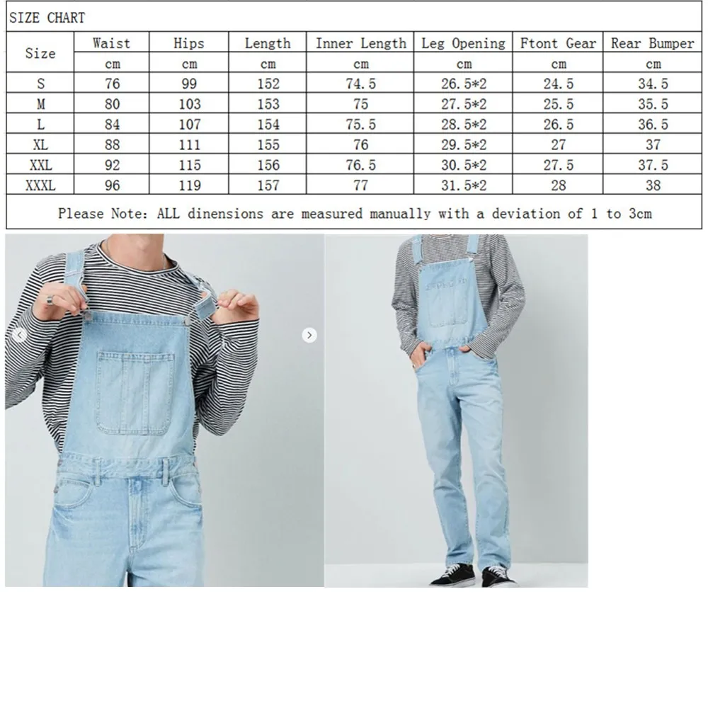 Мужские джинсовые комбинезоны прямые мужские карго брюки Комбинезоны для мужчин