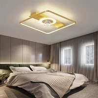 modern led ceiling fan with light frequency conversion mute chandelier mute 3 wind adjustable speed dimmable ceiling light lamps
