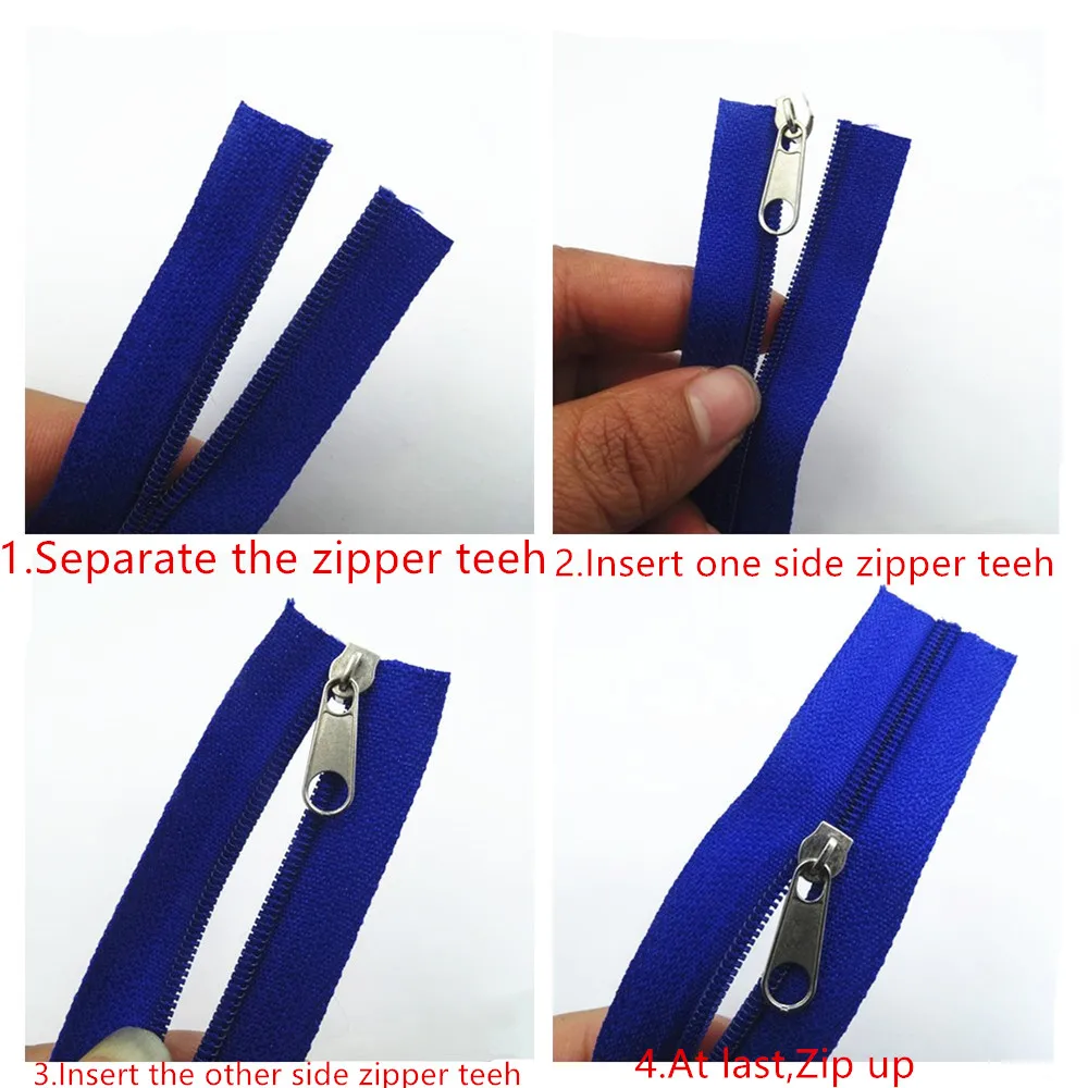 

10 Meters 3 # 20 Silver Slider Nylon Coil Zipper For DIY Sewing Clothing Accessories