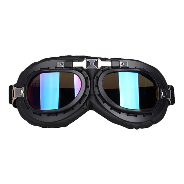 only glasses Мотоциклетный шлем из искусственной кожи, черный, немецкий, мотоциклетный, с открытым лицом, полушлем, чоппер, байкер, пилот, скутер, Крузер, Мото шлем - Цвет: only glasses