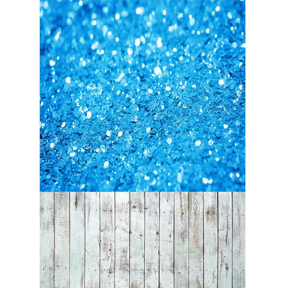 Голубая блестящая стена боке фотографический фон пользовательский фотостудия