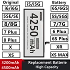 AAA Новый 0-циклический оригинальный аккумулятор высокой емкости, Сменный аккумулятор для iPhone 5S 5 SE 6S 6 7 8 Plus X XR XS Max Bateria