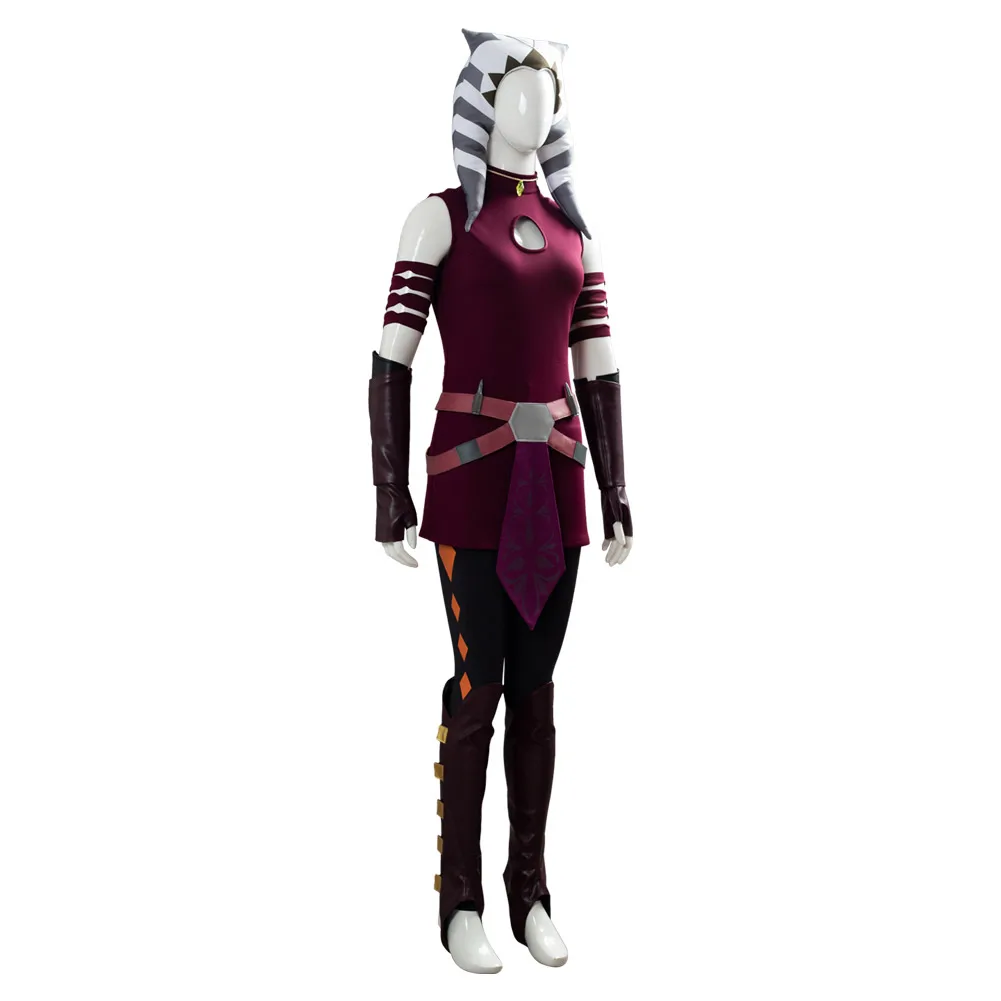 The Clone Wars Ahsoka Tano Cosplay Costume Adult Men Women Uniform Suit Halloween Carnival | Тематическая одежда и