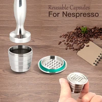 steel nespresso cafeteira capsulas de cafe recargables reutilizables nespresso refillable capsule reusable coffee filter dripper