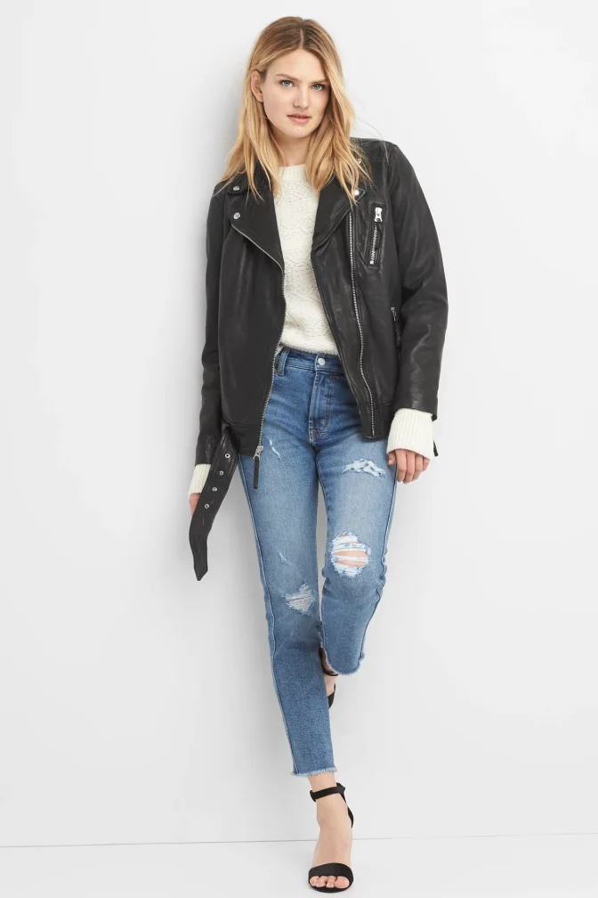 2021 novio, mejor amigo estilo oversize de las mujeres de cuero genuino de piel de oveja de abrigo chaqueta de la motocicleta de para dama mujer negro plus tamaño grande xl