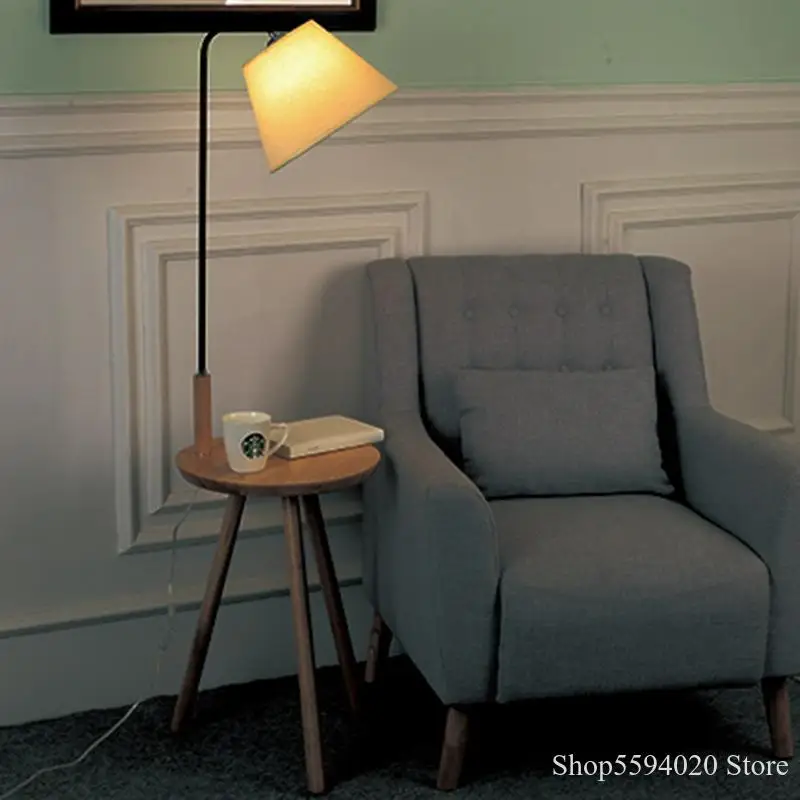 Скандинавская деревянная Напольная Лампа Современная полочная лампа в японском