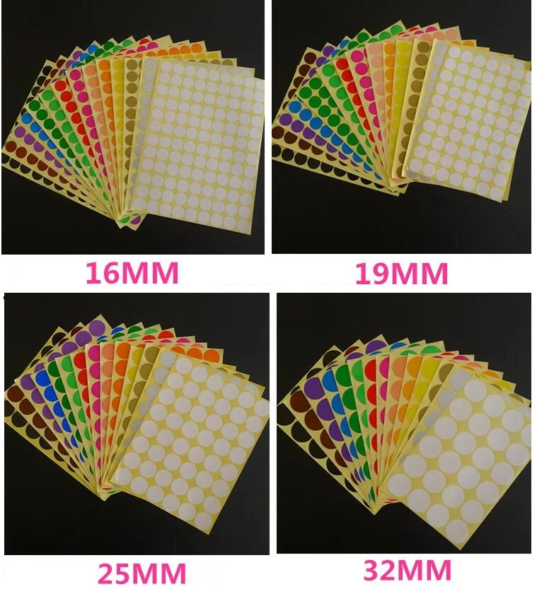 15Sheets Blank Paper Round Dot Sticker For DIY Scrapbooking Crafts Making Notes 6mm/8mm/10mm/13mm/16mm/19mm/25mm/32mm/50mm/100mm | Дом и сад