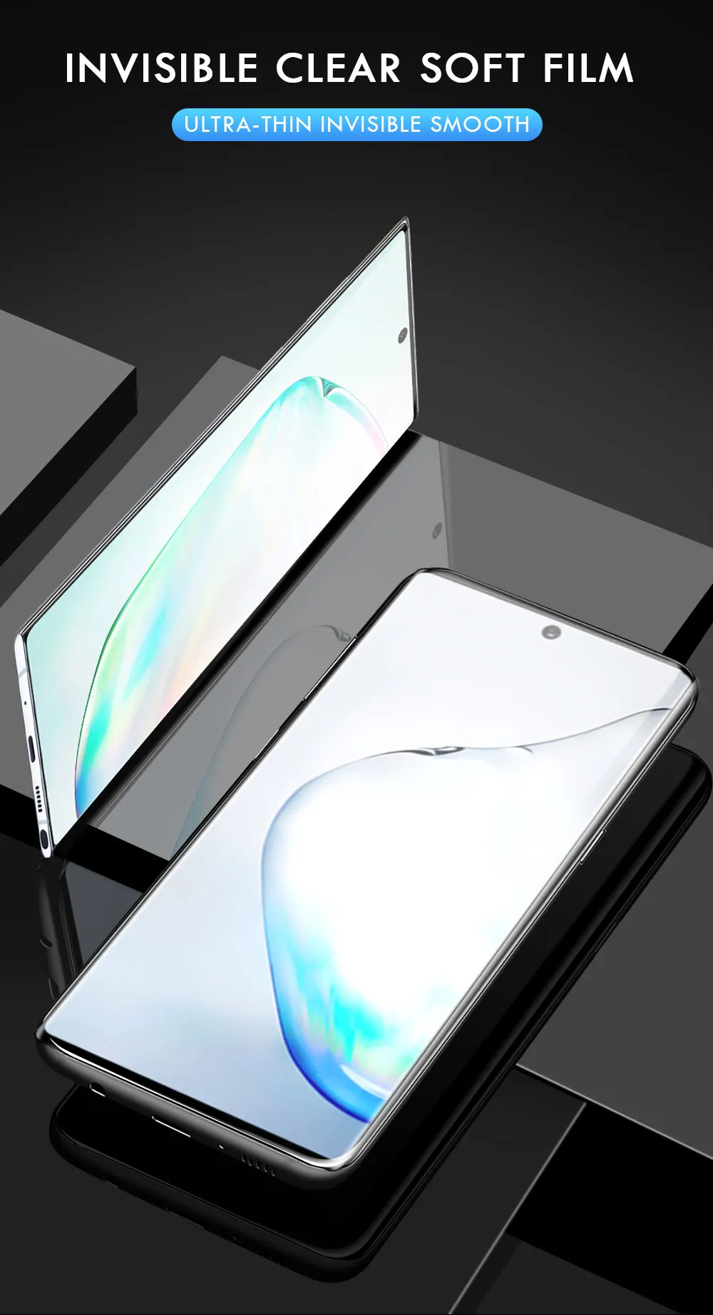 Передняя+ задняя защитная пленка для samsung Note 10 гелевая 3D Защитная пленка для экрана Galaxy Note 10 Plus 10+ 5G TPU Гидрогелевая пленка