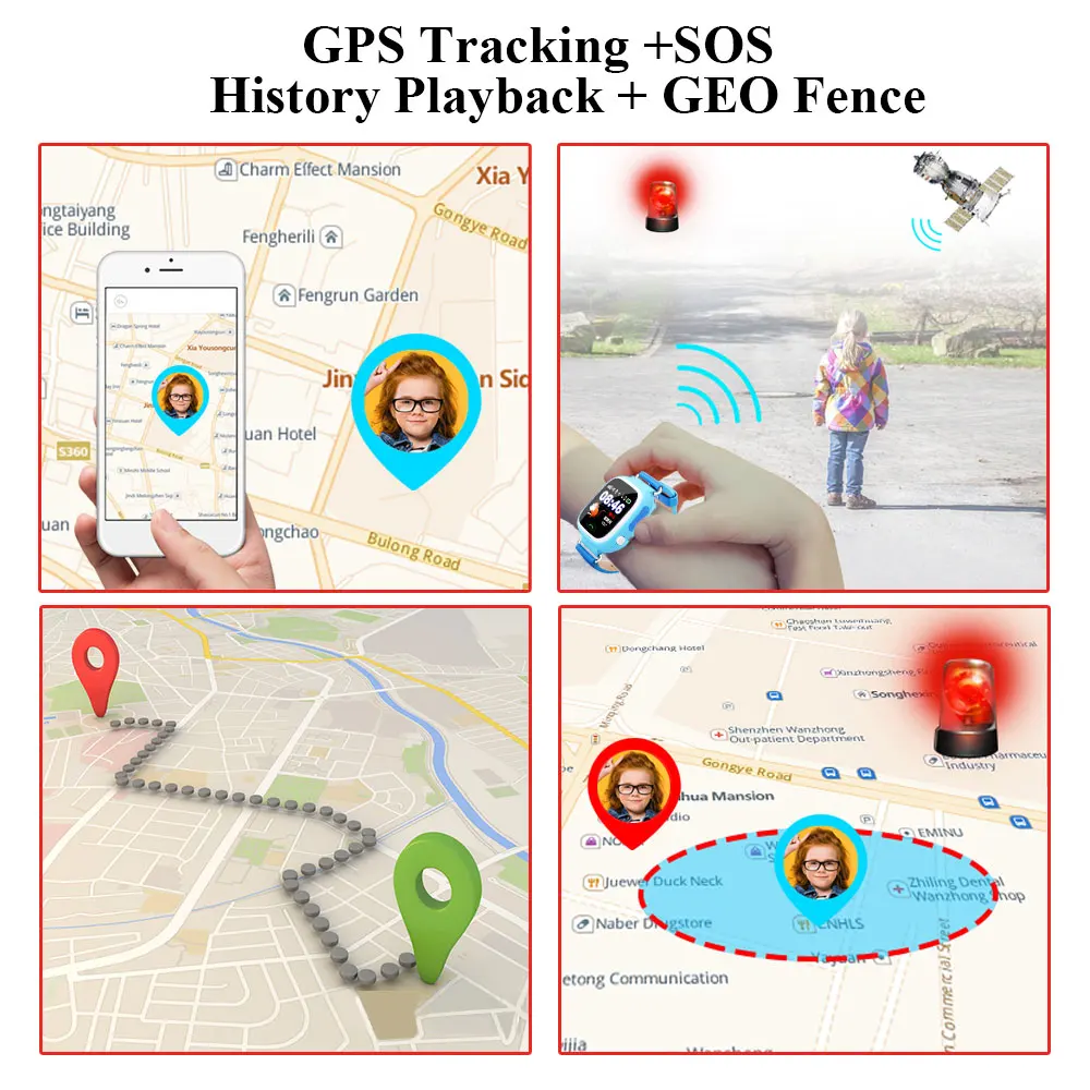 Классические умные часы-телефон VJOYCAR Q90 GPS отслеживание в реальном времени