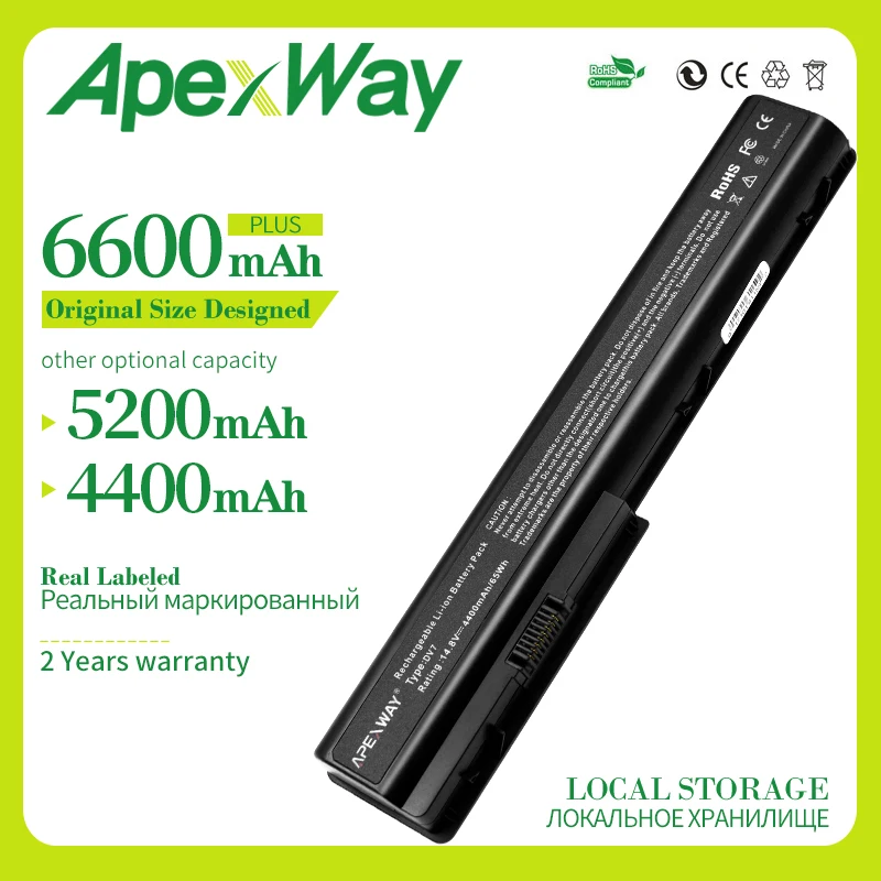 Аккумулятор Apexway для HP Pavilion DV7 серии DV8 серия с функцией зарядки батарея |