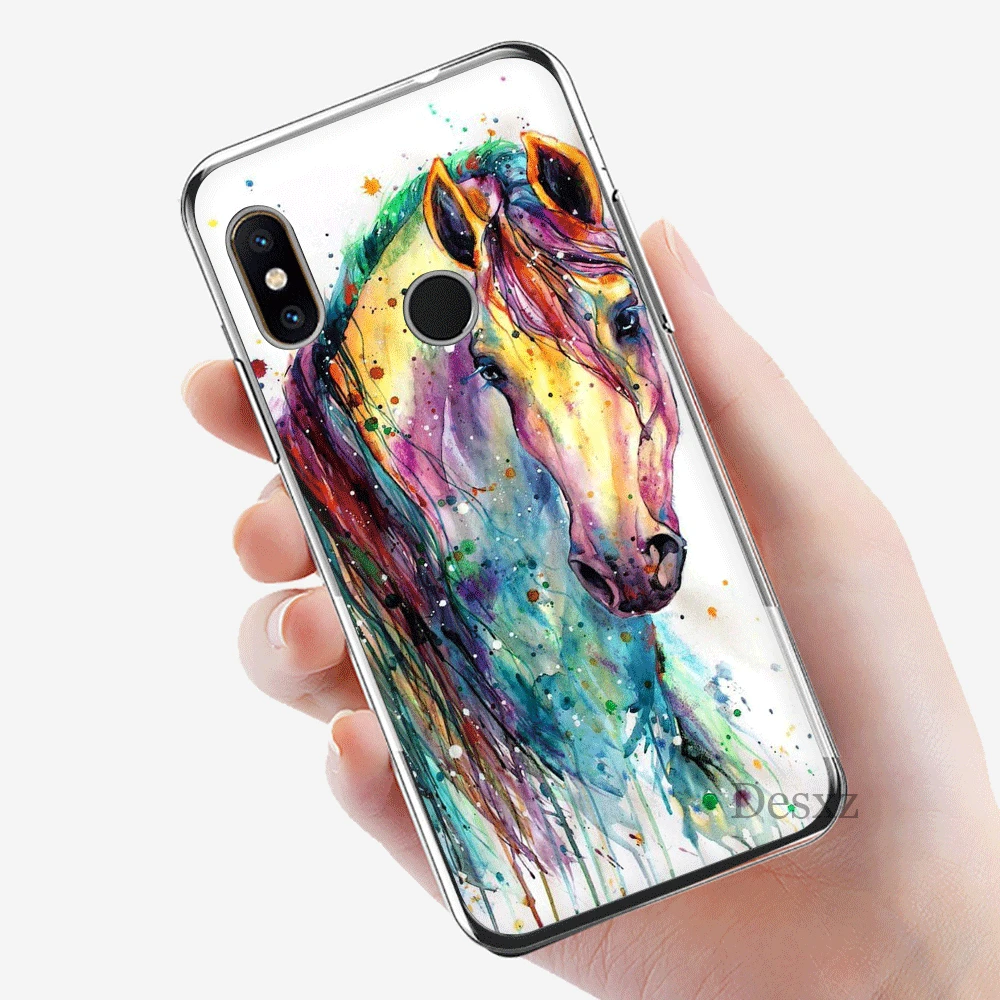 Мобильный телефон чехол для Xiaomi Redmi GO 7 S2 4A 4X 5 5A Plus 6 6A 7A K20 Pro защитный акварельная