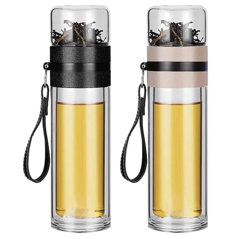 Стеклянная бутылка для чая воды в бутылках заварка с фильтром фильтр