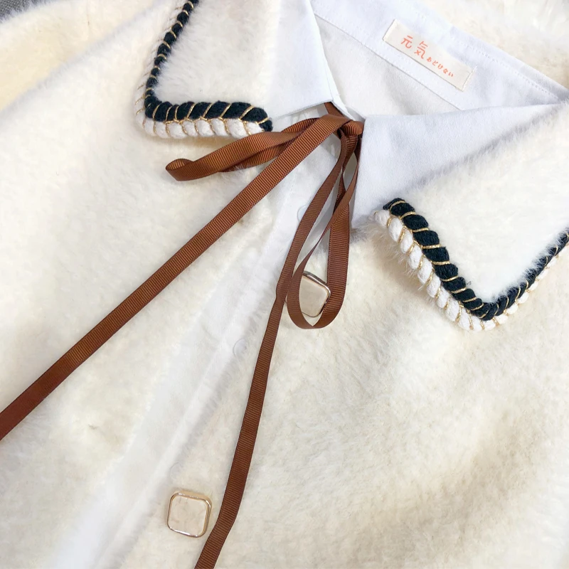 

Short Imitation Mink Fleece Sweater Women 2020 Autumn Winter Fashion New Loose Long-Sleeved Small Fragrance Knit Top Trend