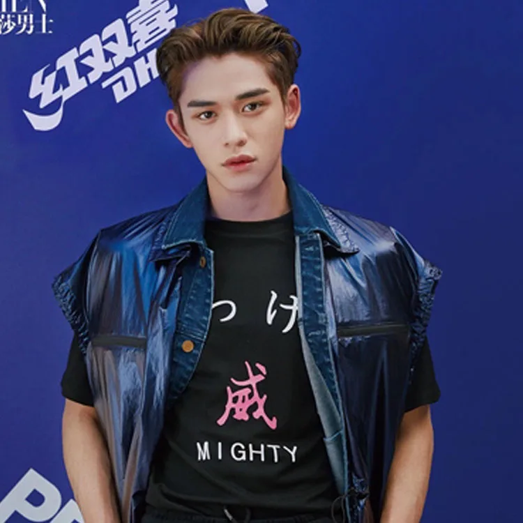 WayV LUCAS летняя футболка с коротким рукавом модная крутая новая стильная 100% хлопок