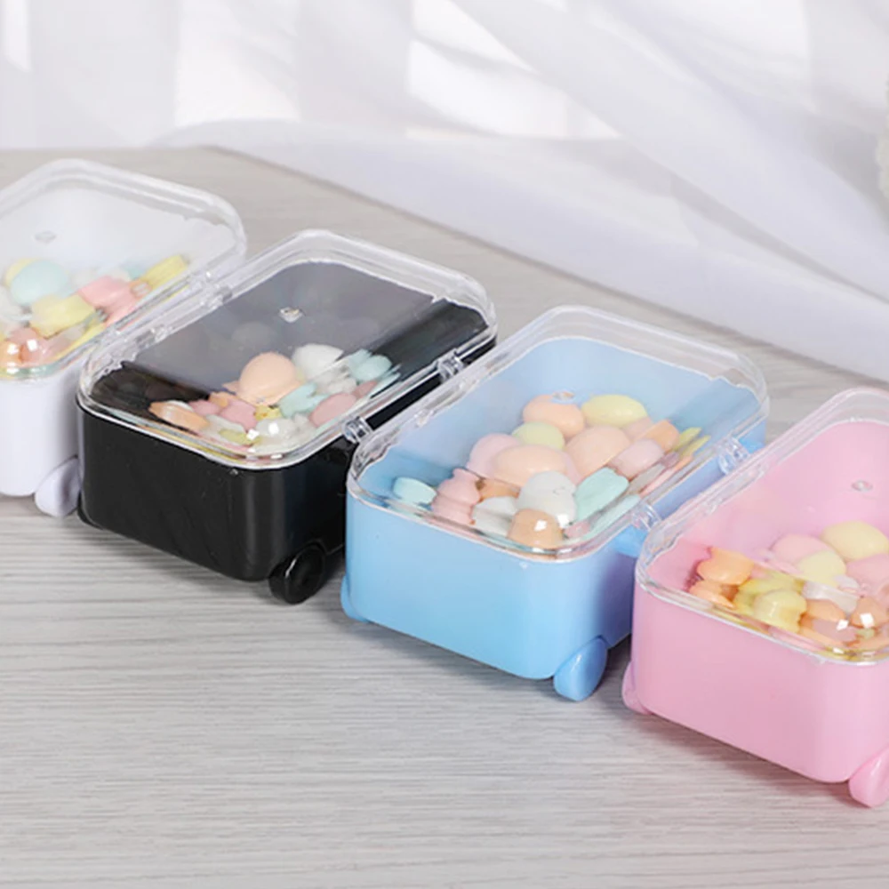 12 шт./компл. коробка для путешествий с рычагом милая мини чемодан прозрачная