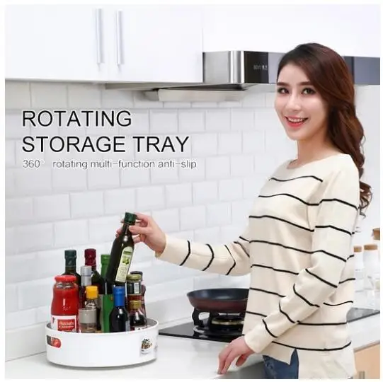 Мульти Функция противоскользящие лоток для хранения Дисплей Пластик поворотный