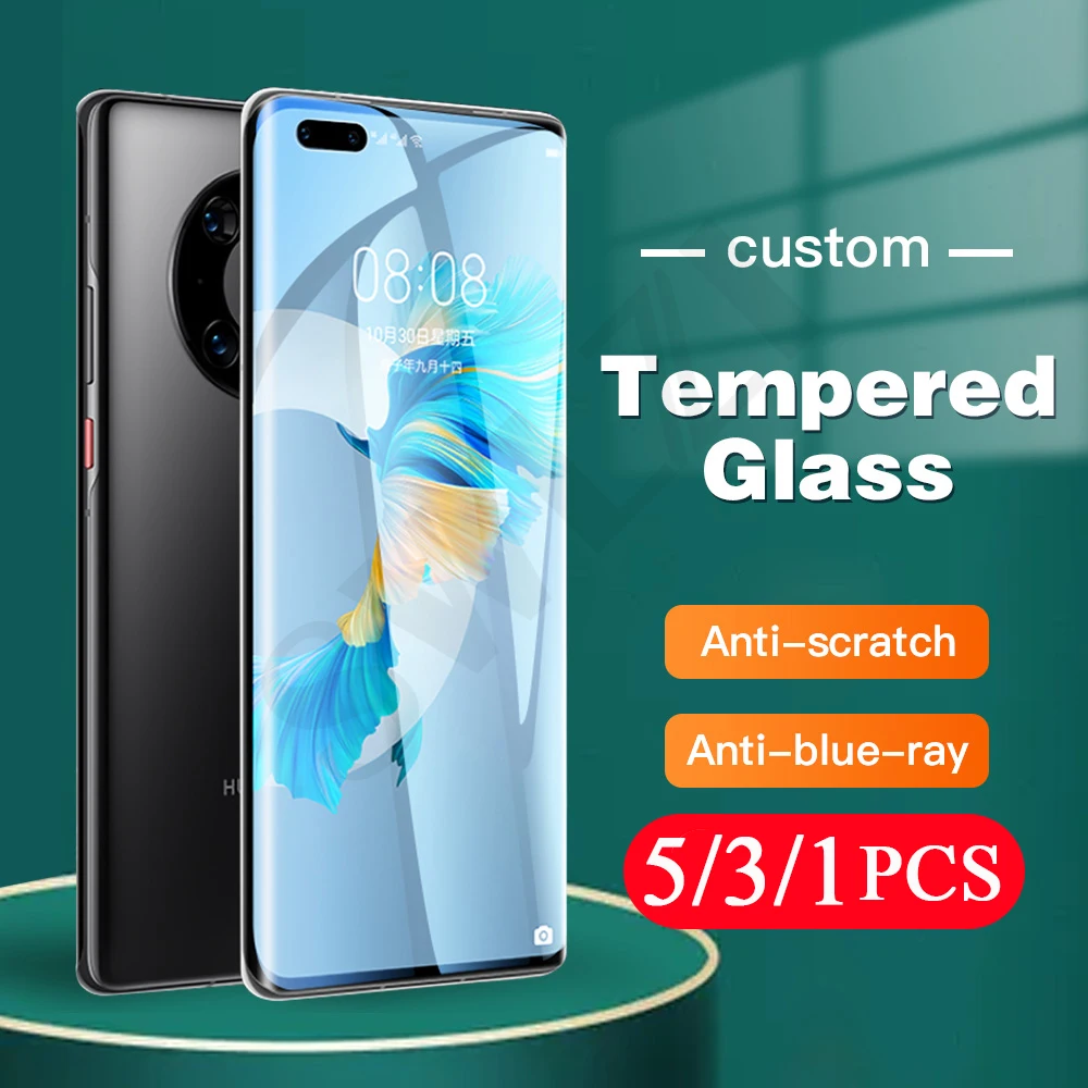 

5-1Pcs phone protective film for Huawei mate 40 RS 30 30E 20 pro plus 40E P40 P30 P20 lite E 20X Tempered glass screen protector