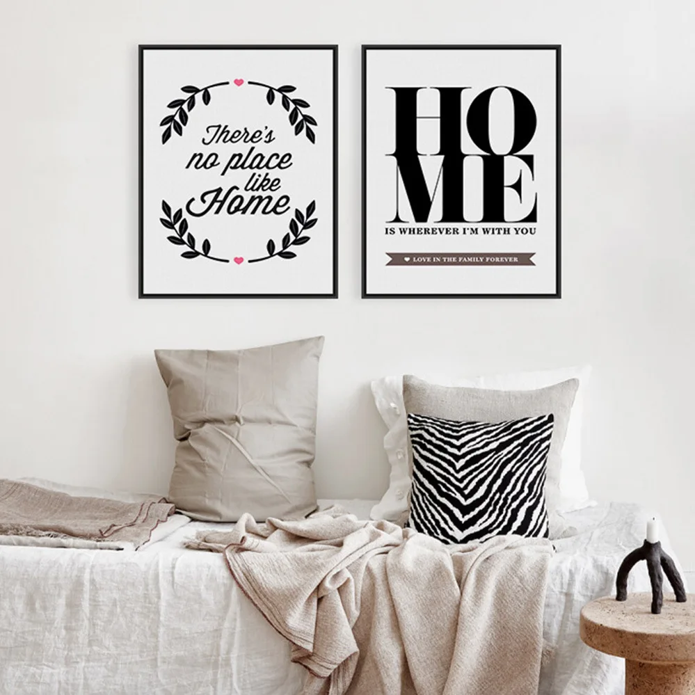 

Black and White English Motivational Poster Painting English Inspiration letter Wall Minimalist Nordic Home Decorational Picture
