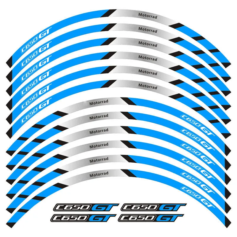 12 шт. светоотражающие полосы на колесо для Мотоцикла BMW C650GT|Наклейки и стикеры| |