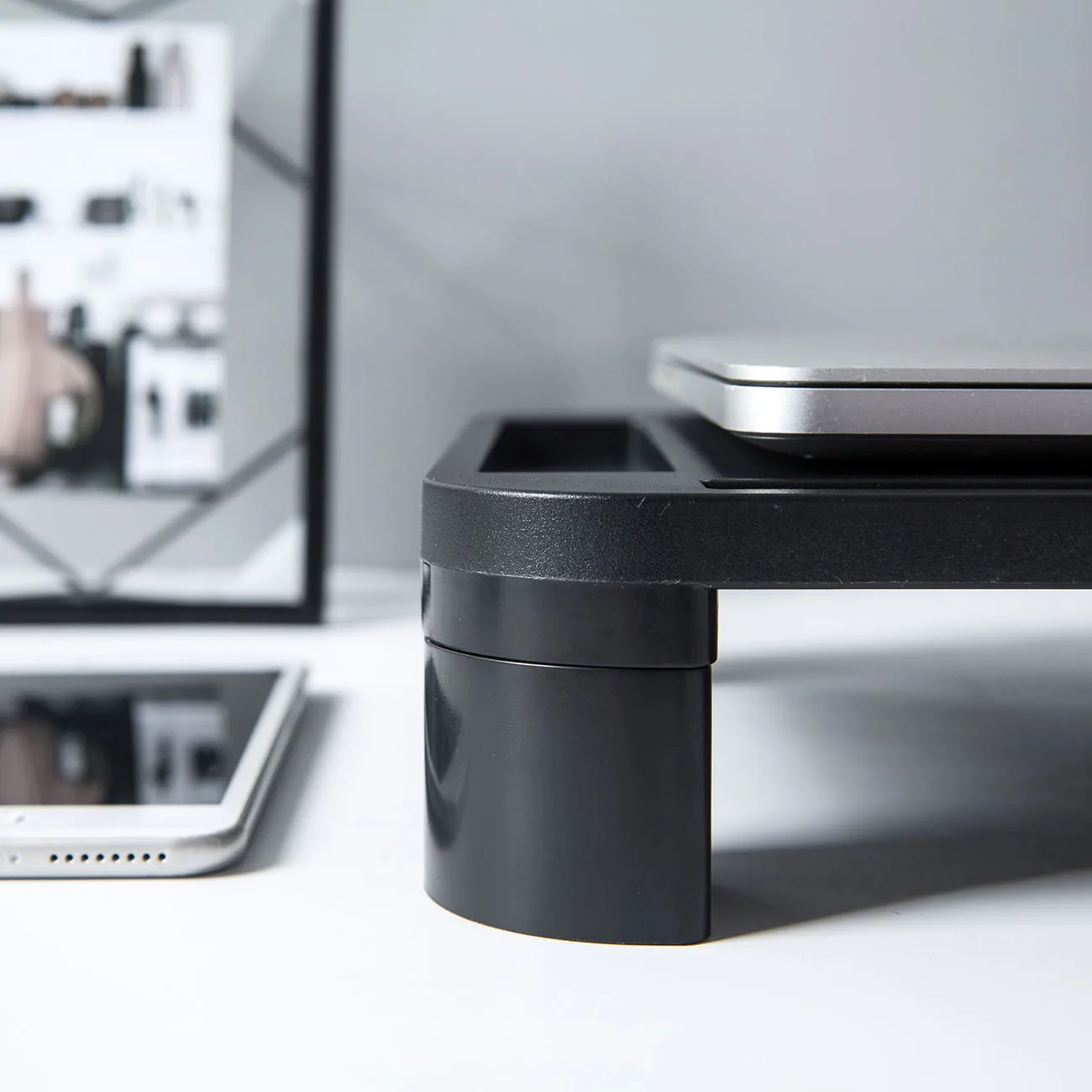 1pc adjustable home office desktop monitor stand self assembly lcd tv laptop rack computer screen riser shelf free global shipping