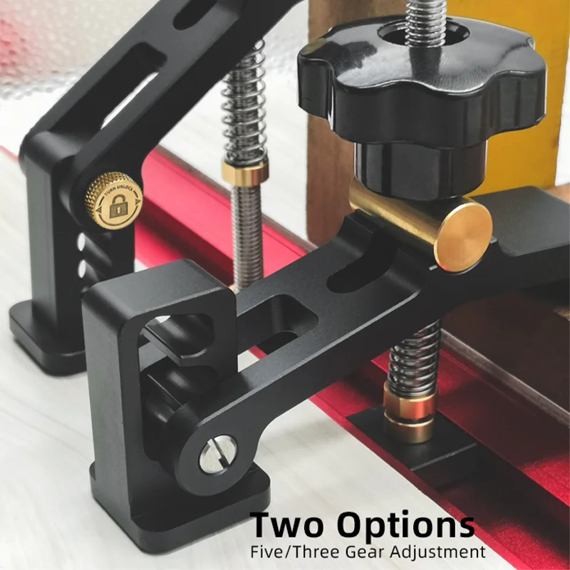 

Ganwei Chute Pressure Plate Clamp Woodworking Tool Quick Locating Compression Positioning 45/30 T-track slide blocks