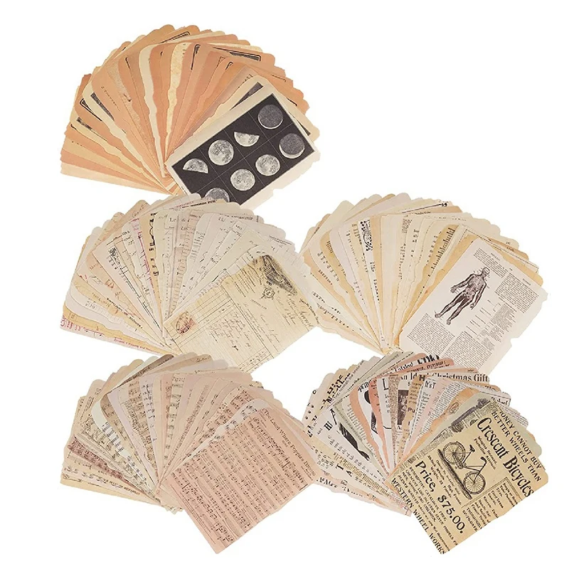 Folhas de Papel de Scrapbook Kits de Artesanato para Planejadores de Revistas de Lixo Vintage Journaling Scrapbooking Suprimentos Estético 125