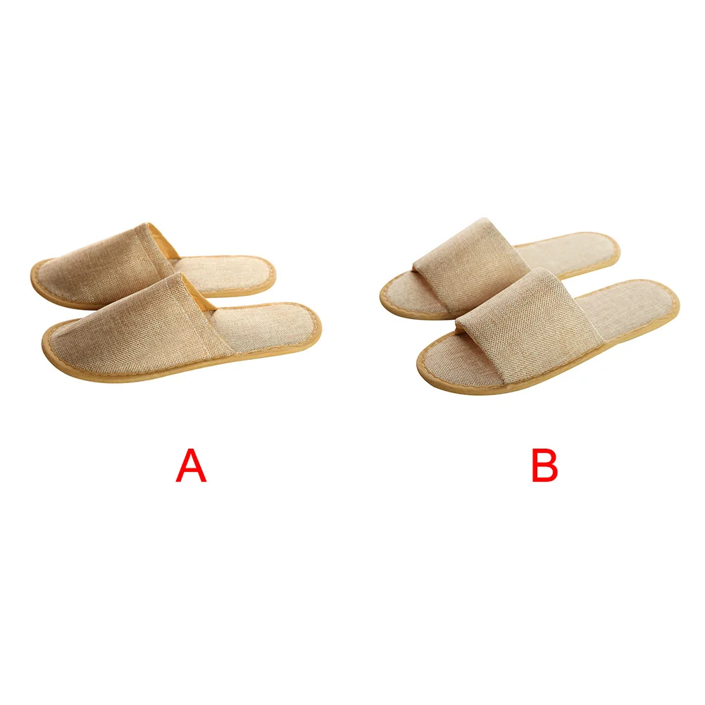 

5 Pairs Soft Comfortable Spa Anti Slip Homestay Travel Hotel Adults Home Guest Casual Unisex Slippers Disposable Linen Gift