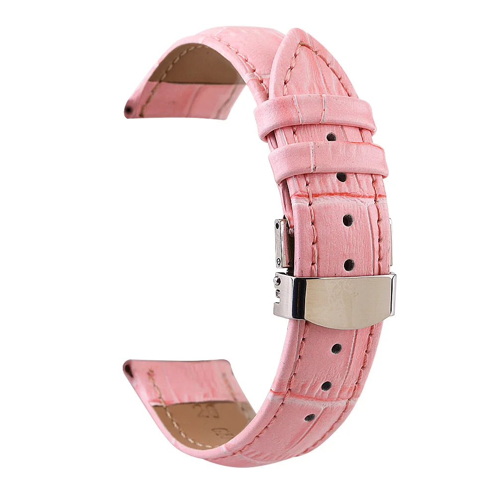 Ремешок кожаный для мужских и женских часов водонепроницаемый браслет с