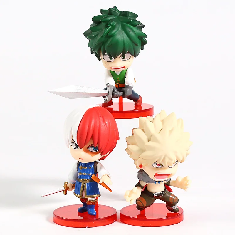 Аниме фигурка Q Version My Hero моя геройская Академия Izuku Midoriya Bakugou Katsuki Todoroki Shoto