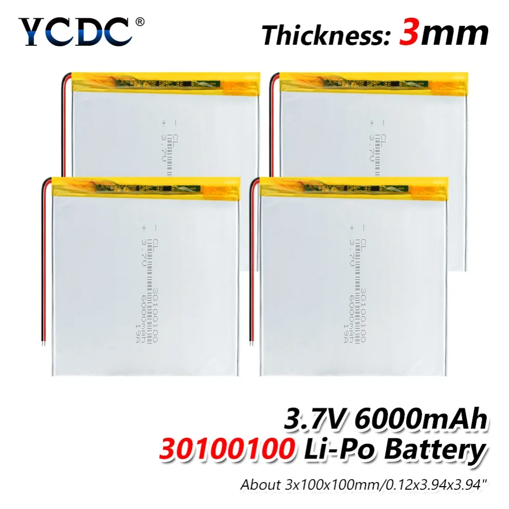6000mah 3,7 v 30100100 полимерная литий-ионная батарея резервного питания литиевая батарея для планшета перезаряжаемая LIPO батарея