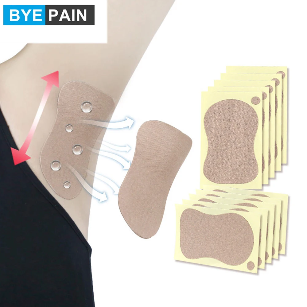 

2 шт BYEPAIN одноразовые коврики для пота, Подмышечные наколенники для пота, быстросохнущие впитывающие пот коврики для ног подмышек