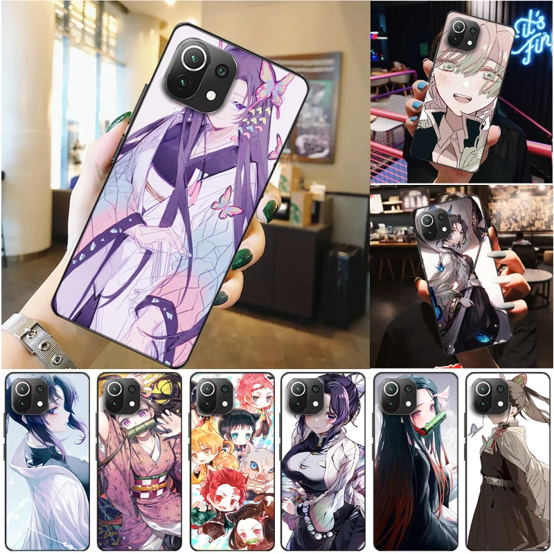 

Demon Slayer Kimetsu No Yaiba Kamado Nezuko Agatsuma Zenitsu Kamado Tanjirou Phone Case For Xiaomi 11 Lite Pro Ultra Funda
