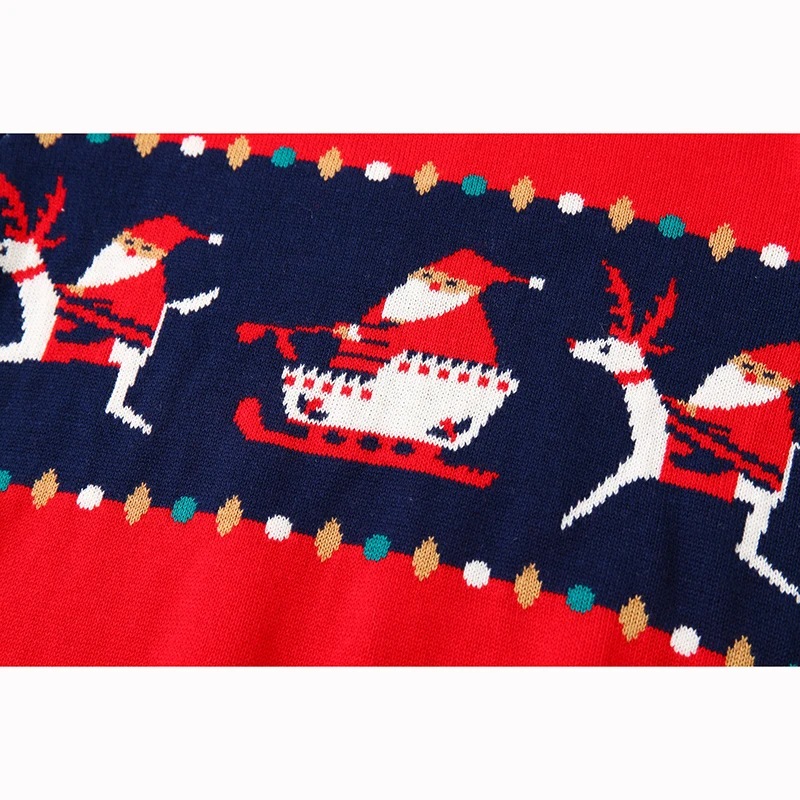 Su&eacute;ter de algod&oacute;n para ni&ntilde;os de 1 a 7 a&ntilde;os, jersey rojo de Navidad para ni&ntilde;as y ni&ntilde;os, Tops de punto, ropa de Pap&aacute; Noel para ni&ntilde;os peque&ntilde;os, ropa de ciervo-4