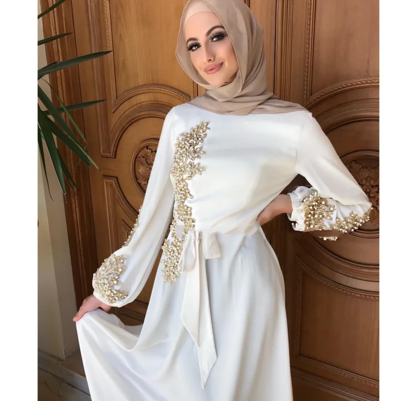 

Ramadan Kaftan Dubai Abaya Turkey Muslim Women Hijab Dress Islam Caftan Marocain Dresses Vestidos Eid Mubarak Robe Femme Abayas