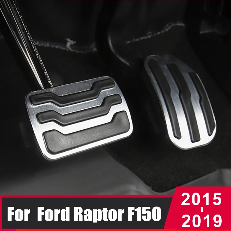 

Aluminum alloy Car Accelerator Fuel Brake Pedal Pad Mat Cover AT for Ford F150 F-150 Raptor 2015 2016 2017 2018 2019 Accessories