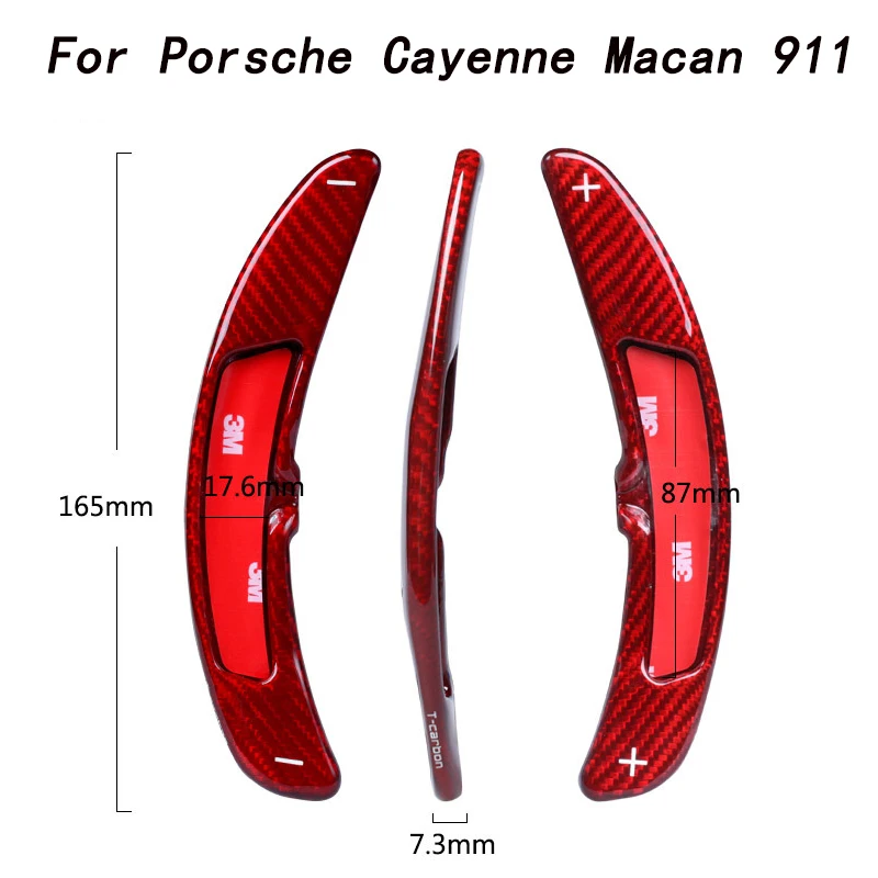 

High-quality Carbon Fiber Shift Lever Paddle Steering Wheel Shifters Extended for Porsche Cayenne Macan 911 Car Accessories