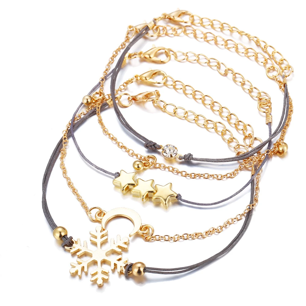 Boho Rose карта браслеты и браслеты для женщин богемный круглый бисерный очаровательный браслет набор модные Многослойные аксессуары Bijoux