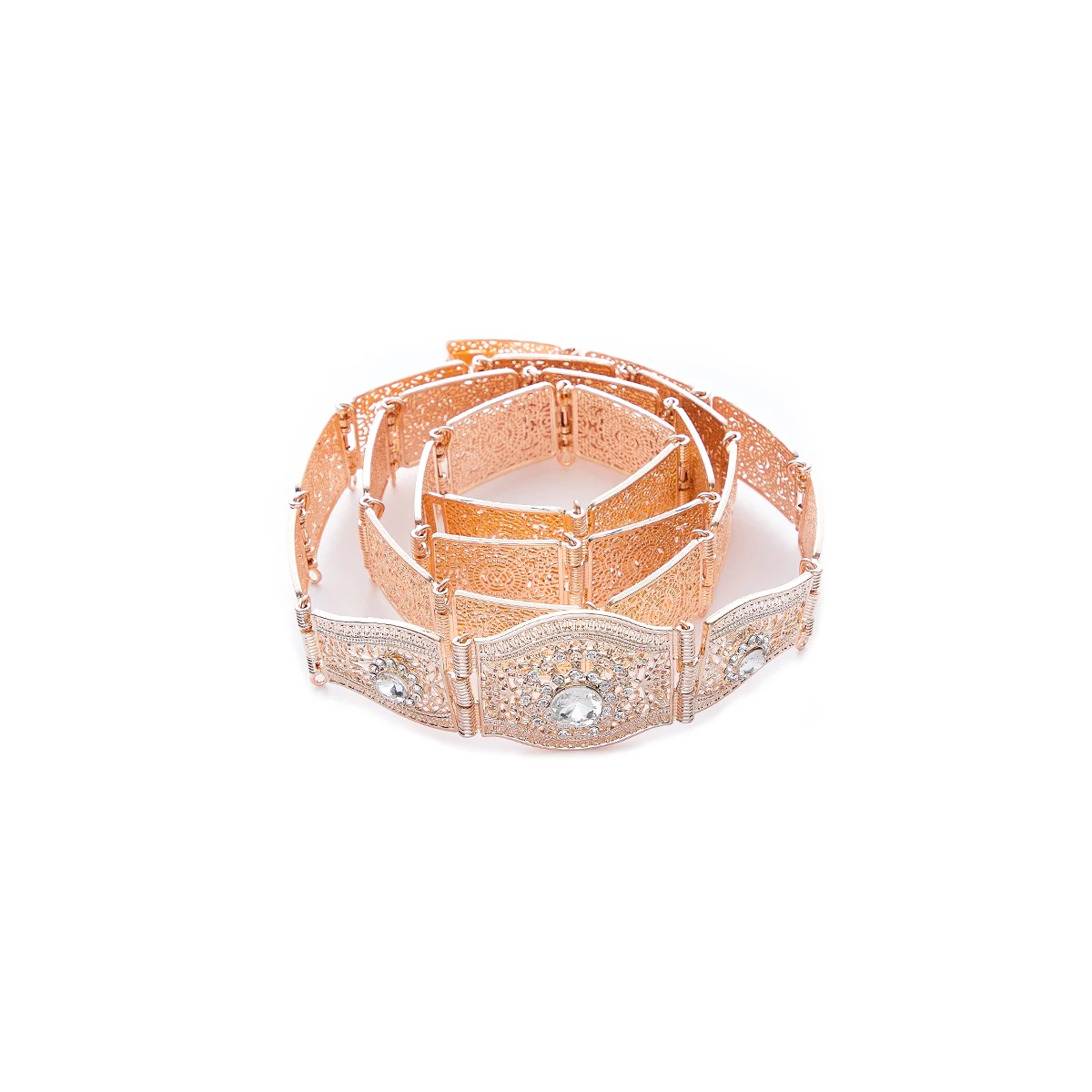 Женский свадебный золотой и серебряный металлический ремень с цветком от