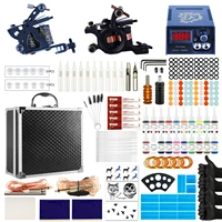 tattoo kit tattoo machines gun with inks power supply pedal body art tools tattoo set complete accessories supplies from ruus