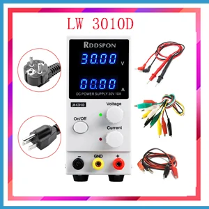 LW 3010D DC Питание 30V 10A красный 4 цифры по ценам от производителя Дисплей мини лаборатория Питание Регулируемый 110V 220V для телефона инструменты для ремонта компьютеров