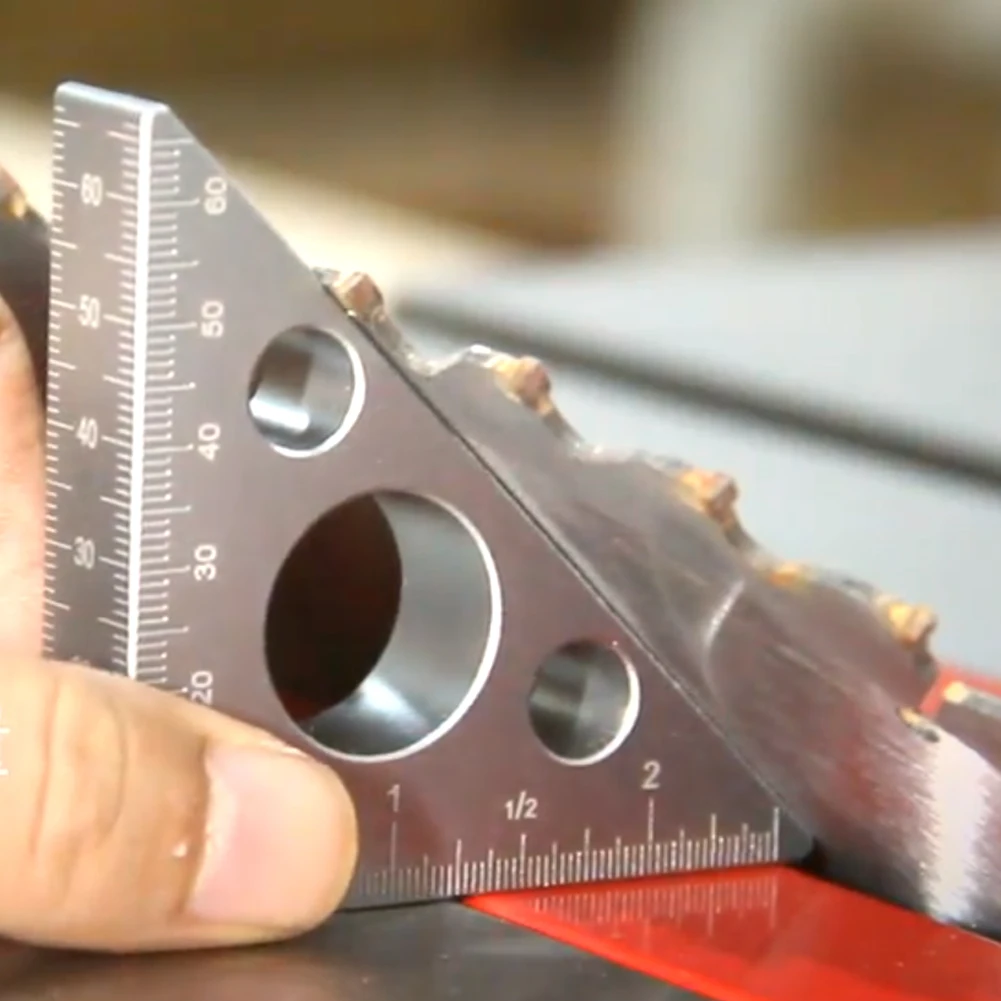 

Woodworking Triangle Ruler Aluminum Alloy Triangle Angle Ruler Protractor Woodworking Measurement Tool Square Layout Gauge