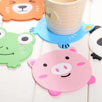 heat insulation non slip coffee table cup mats pad placemat 5 style choose animal cartoon silicone coaster kitchen accessories