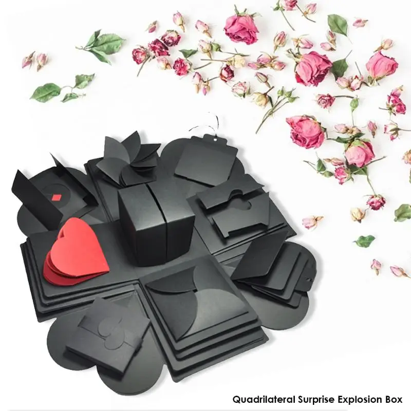Четырехсторонняя коробка для взрыва DIY фотоальбом альбом скрапбукинга Бомба