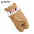 Зимнее одеяло MOTOHOOD для маленьких мальчиков и девочек, утепленное флисовое детское Пеленальное Одеяло, спальный мешок для новорожденных, детское постельное одеяло