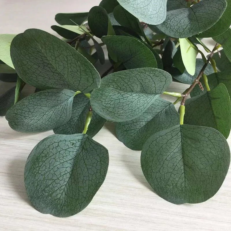 92 см искусственные реалистичные ветки эвкалипта шелковые тропические зеленые