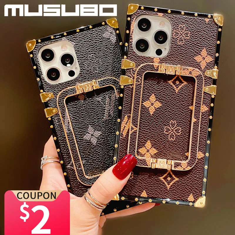 Musubo брендовый чехол для iPhone 13 Pro Max 12 Mini 11 роскошный кожаный чехол-подставка XR Xs 8 Plus