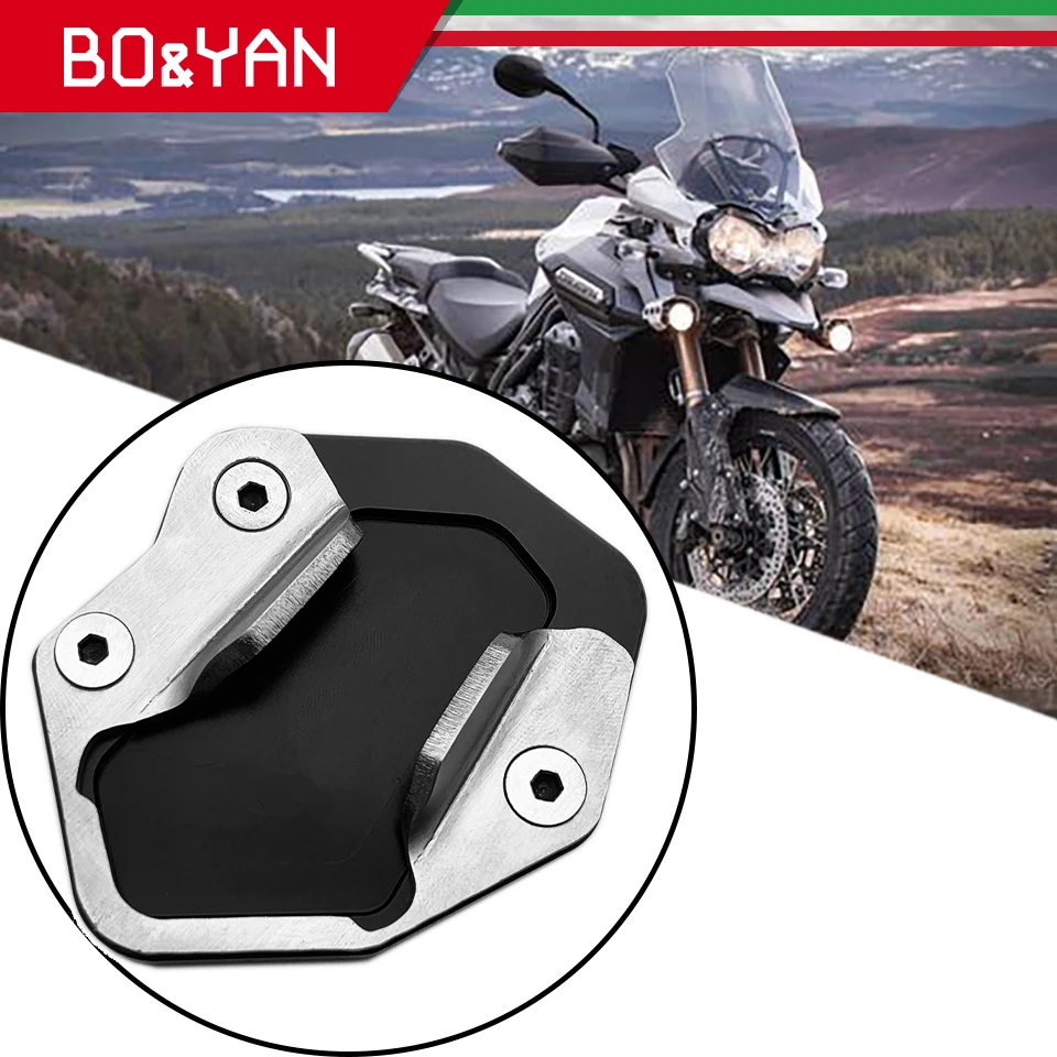 

For triumph Tiger 800 XCA XR XRT XRX XCX XC 2015 2016 2017 Motorcycle Side parking Kickstand Support Plate Extension Pad