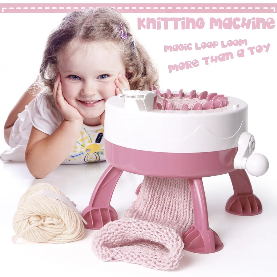 

Amazon Children's 22-Pin Dreamy Star Cylinder Knitting Machine Educational Woven Wool Machine Play House Toys