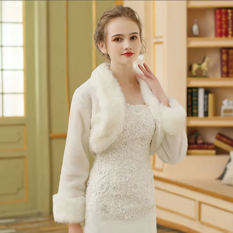 2020 Sale Wedding Lace Bolero Toreritas Mujer Bridal Cape Winter New Collar Coat Cheongsam Bridesmaid Dress Warm | Свадьбы и